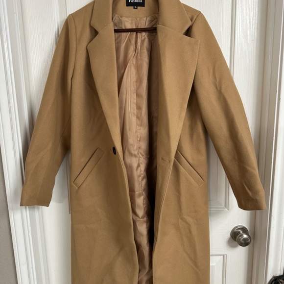 Women’s XL wool/polyester trench coat - Picture 3 of 3